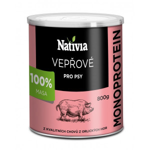 Nativia bravčové mäso pre psov 800g