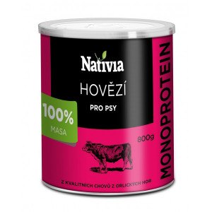 Nativia hovädzie mäso pre psov 800 g