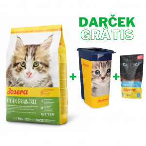 Josera Kitten Grainfree 10kg + KAPSIČKA Josera Filet Huhn mit Lachs 1ks GRÁTIS + Josera DÓZA na krmivo pre mačky 1ks GRÁTIS