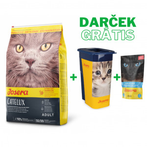 Josera Catelux 10kg + KAPSIČKA Josera Filet Huhn mit Lachs 1ks GRÁTIS + DÓZA Josera na krmivo pre mačky 1ks GRÁTIS