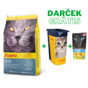 Josera Leger 10kg + KAPSIČKA Josera Filet Huhn mit Lachs 1ks GRÁTIS + DÓZA Josera na krmivo pre mačky 1ks GRÁTIS